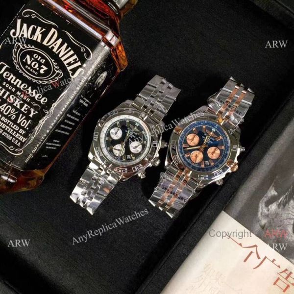 replica High Quality Breitling Chronomat 01 Rose Gold Sub-dials WATCHES 8