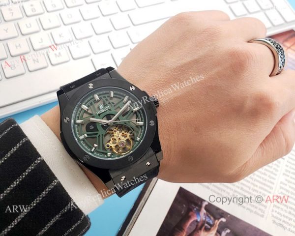 replica Copy Hublot Tourbillon Skeleton Big Bang es 43mm WATCHES 8
