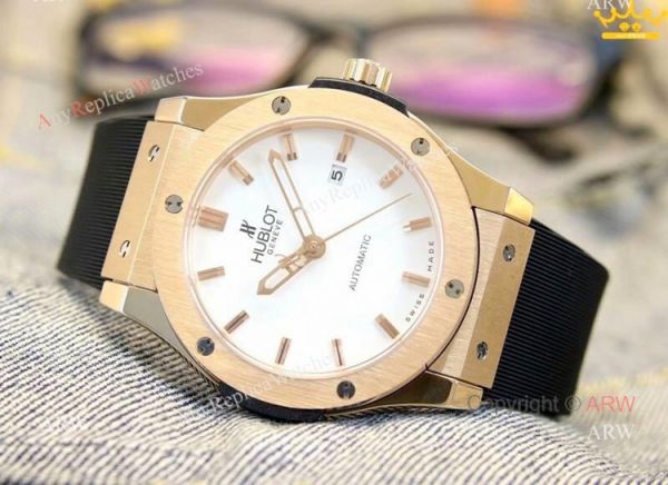 replica New Copy Hublot Classic Fusion Blue Dial Men at ARW WATCHES 8