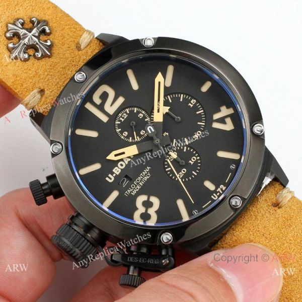 replica Buy U-Boat Classico U-72 Blacksteel Men es 50mm WATCHES 8