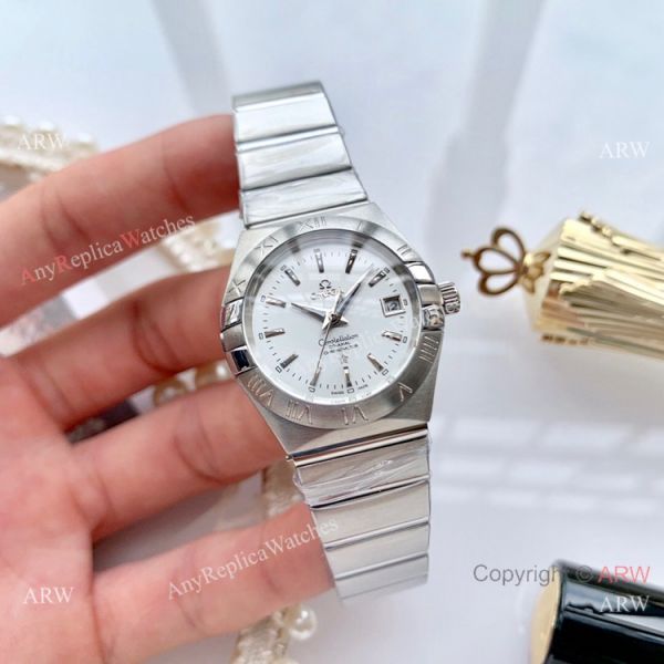 replica Women Omega Double Eagle 2-Tone Rose Gold Diamond High Quality China WATCHES 8