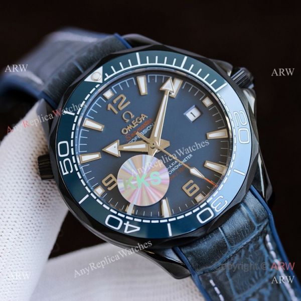 replica Best Quality Copy Omega Seamaster Planet Ocean es Black and Orange WATCHES 8