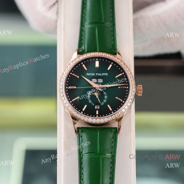 replica Swiss Quality Copy Patek Philippe Annual Calendar Calatrava Citizen Blue Moon Dial WATCHES 8